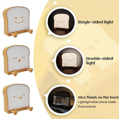 Toast-Shaped Portable LED Night Light - Lamp / Lighting - Scribble Snacks