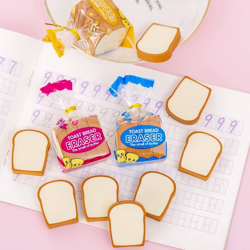 Toastie Text Correction - Set of 4 Erasers - Erasers - Scribble Snacks