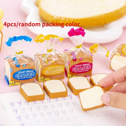Toastie Text Correction - Set of 4 Erasers - Erasers - Scribble Snacks
