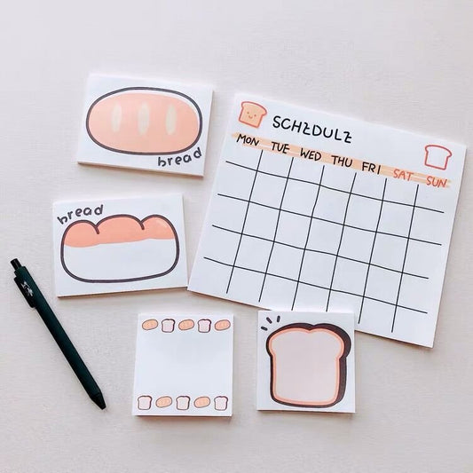 Toasty Notes - Bread Series Memo Pad with 50 Sticky Notes - Sticky Notes / Memo Pads - Scribble Snacks