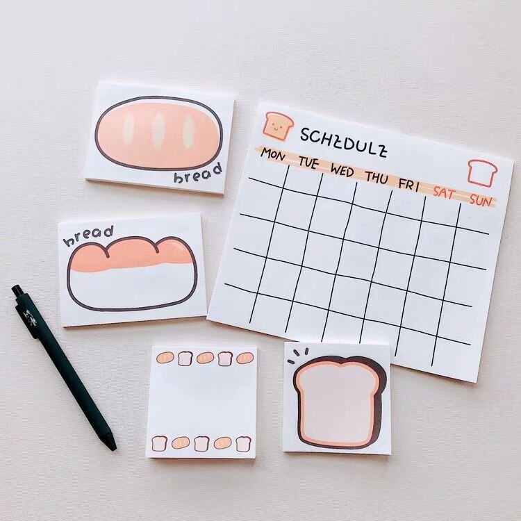 Toasty Notes - Bread Series Memo Pad with 50 Sticky Notes - Sticky Notes / Memo Pads - Scribble Snacks
