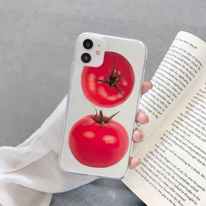 Tomato Tango - Funny Vegetables Fruits Tomatoes Case for iPhone 11/14/13/12 & More - iPhone Cases - Scribble Snacks