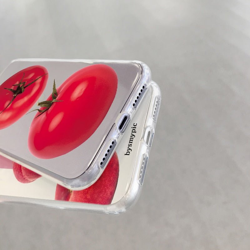 Tomato Tango - Funny Vegetables Fruits Tomatoes Case for iPhone 11/14/13/12 & More - iPhone Cases - Scribble Snacks