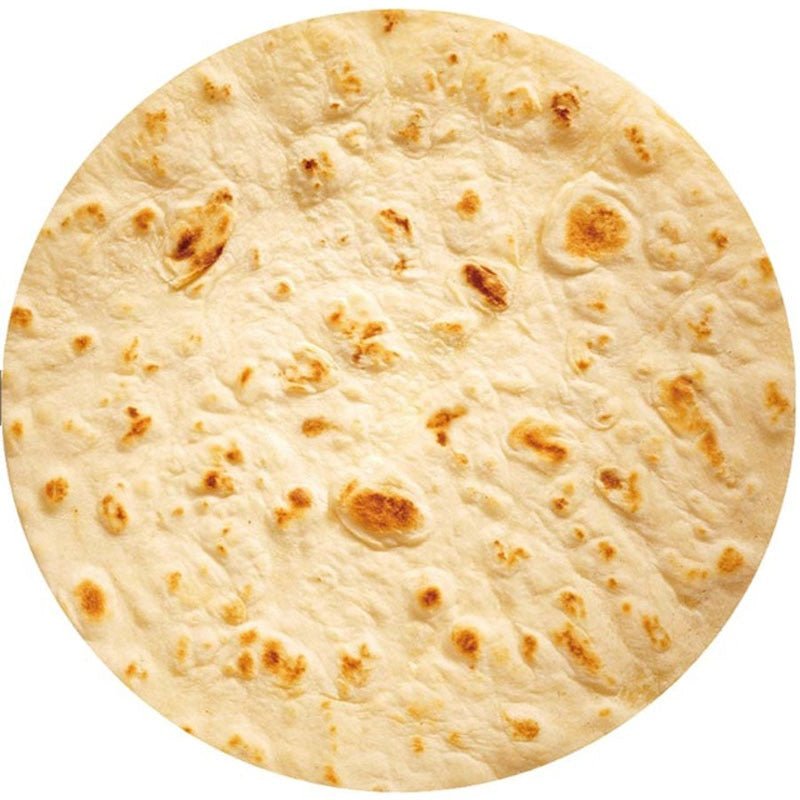 Tortilla Pizza Plush Round Blanket - Coral Fleece - Blankets - Scribble Snacks