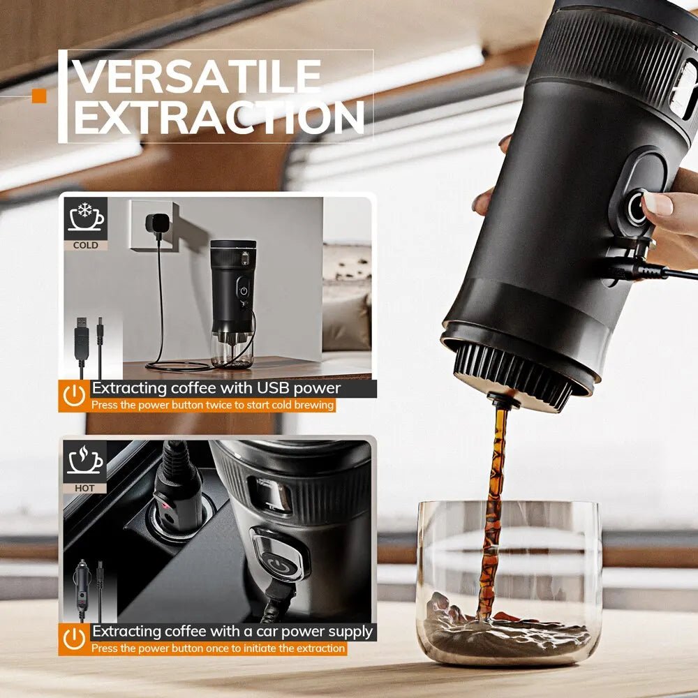 Travel-Ready Mini Espresso Maker - Coffee Makers & Equipment - Scribble Snacks