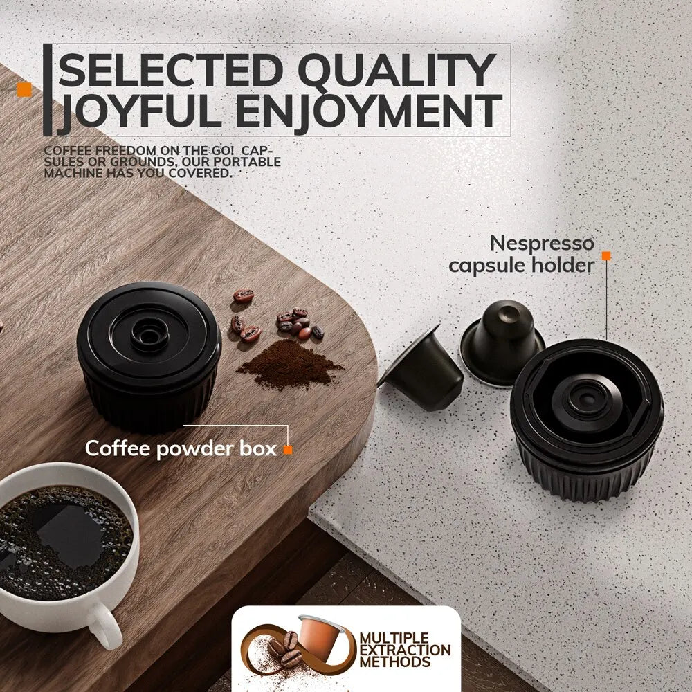 Travel-Ready Mini Espresso Maker - Coffee Makers & Equipment - Scribble Snacks