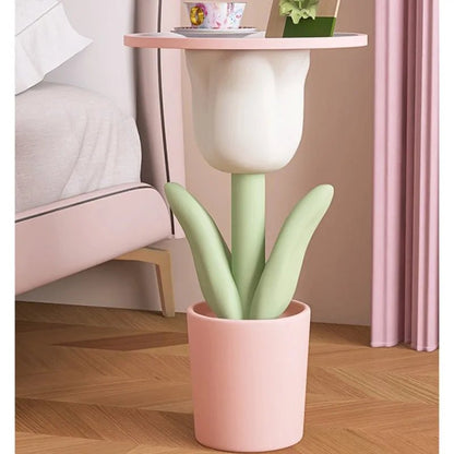 Tulip Shape Resin Side Table - Sculptures & Tables - Scribble Snacks