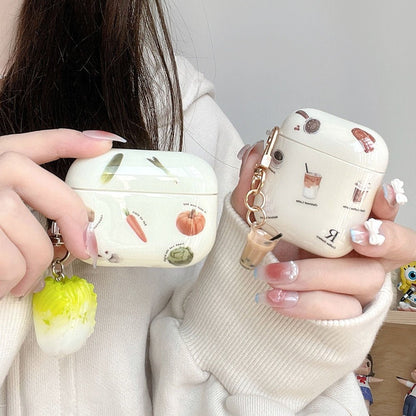 Vegetable Milk Tea Silicone AirPods Case for 1/2/Pro/3 Models - Airpods Cases - Scribble Snacks