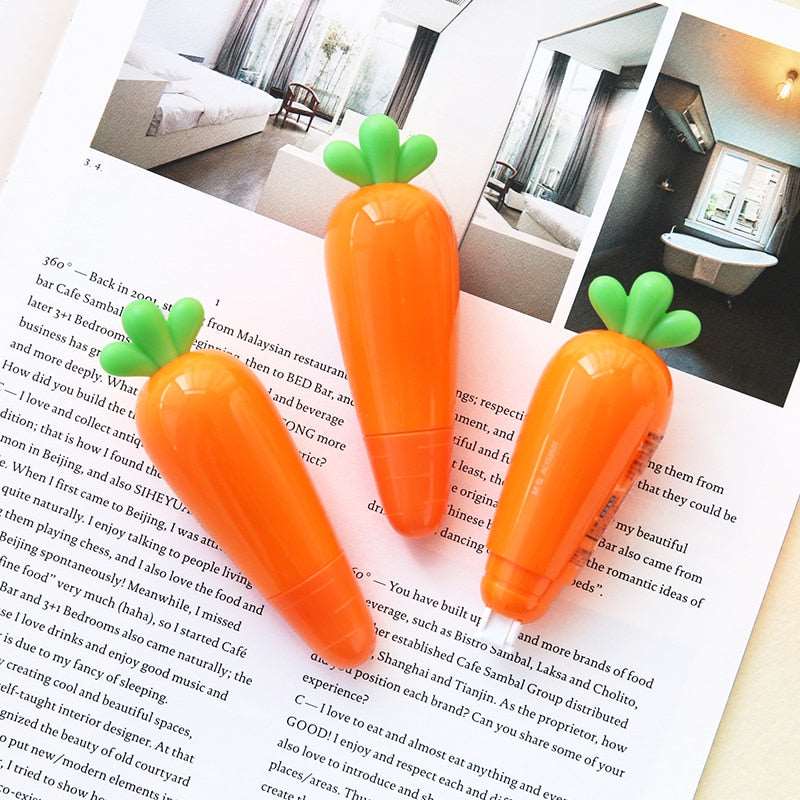 Veggie Coverup - Carrot Vegetable Correction Tape - Correction Tape/Liquid - Scribble Snacks