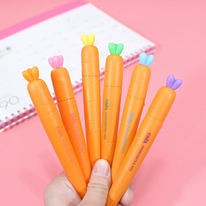 Veggie Markers - Carrot Highlighter Pens - Set of 6 - Highlighters - Scribble Snacks
