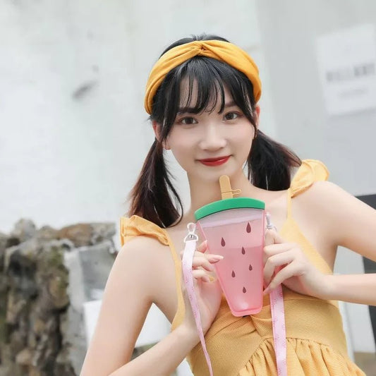 Watermelon Ice Cream Straw Bottle - Water Bottles - Scribble Snacks