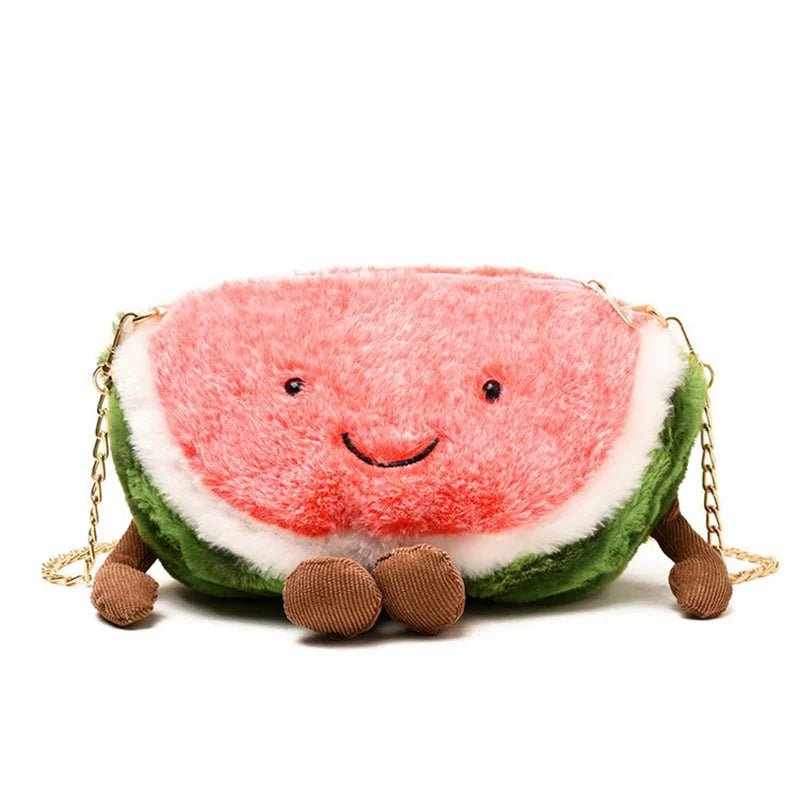 Watermelon Messenger Bag Corduroy - Bags & Backpacks - Scribble Snacks