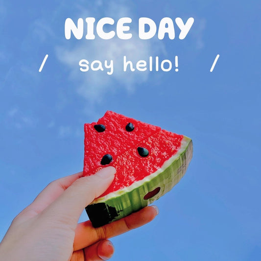 Watermelon slice silicone AirPods case with clip hook