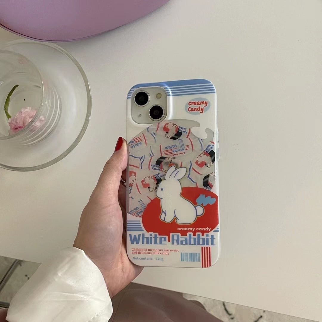 White Rabbit Milk Candy iPhone 11/12/13/14 Pro Max Case - iPhone Cases - Scribble Snacks