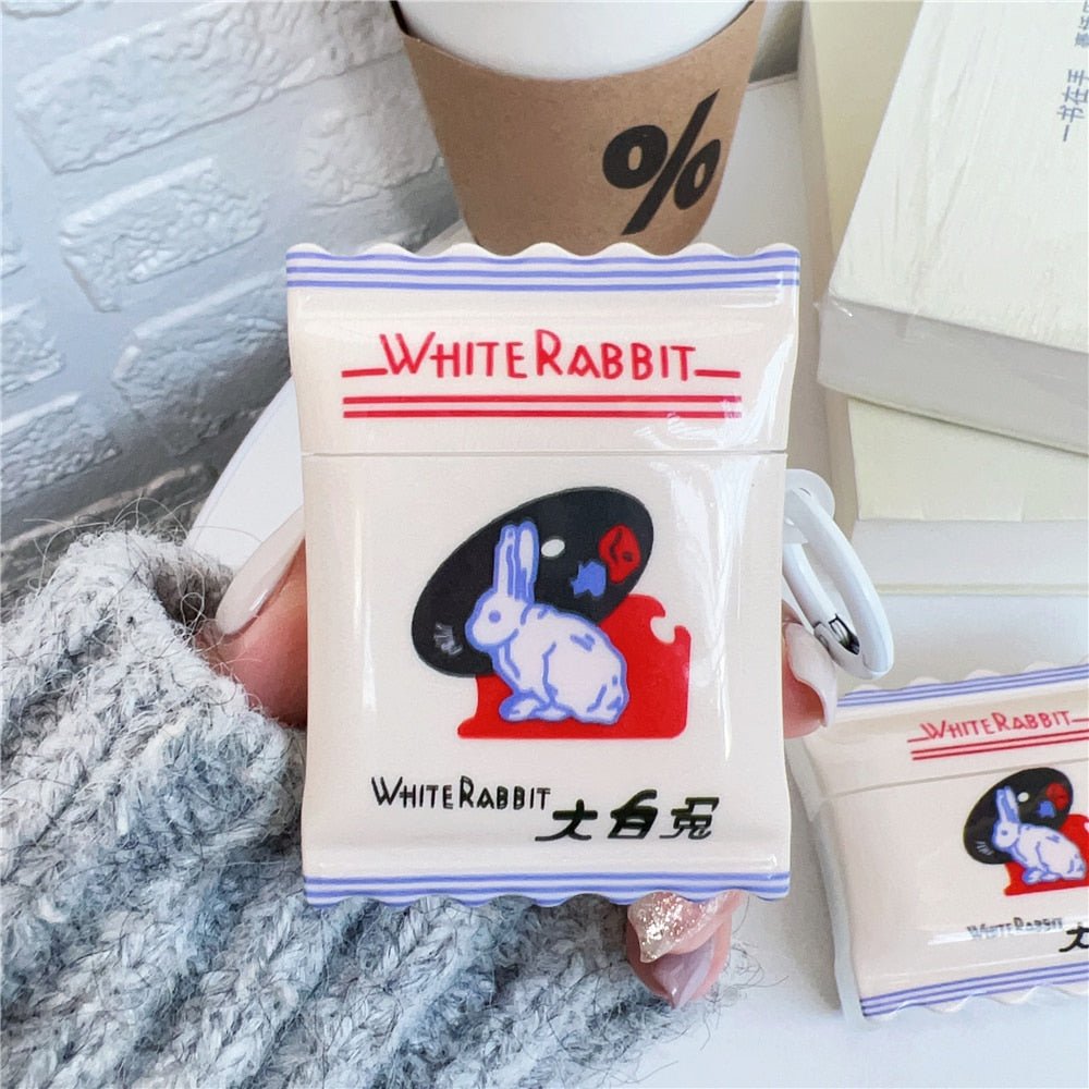 White Rabbit Milk Candy Silicone AirPods Pro, 1/2/3 Case - Airpods Cases - Scribble Snacks